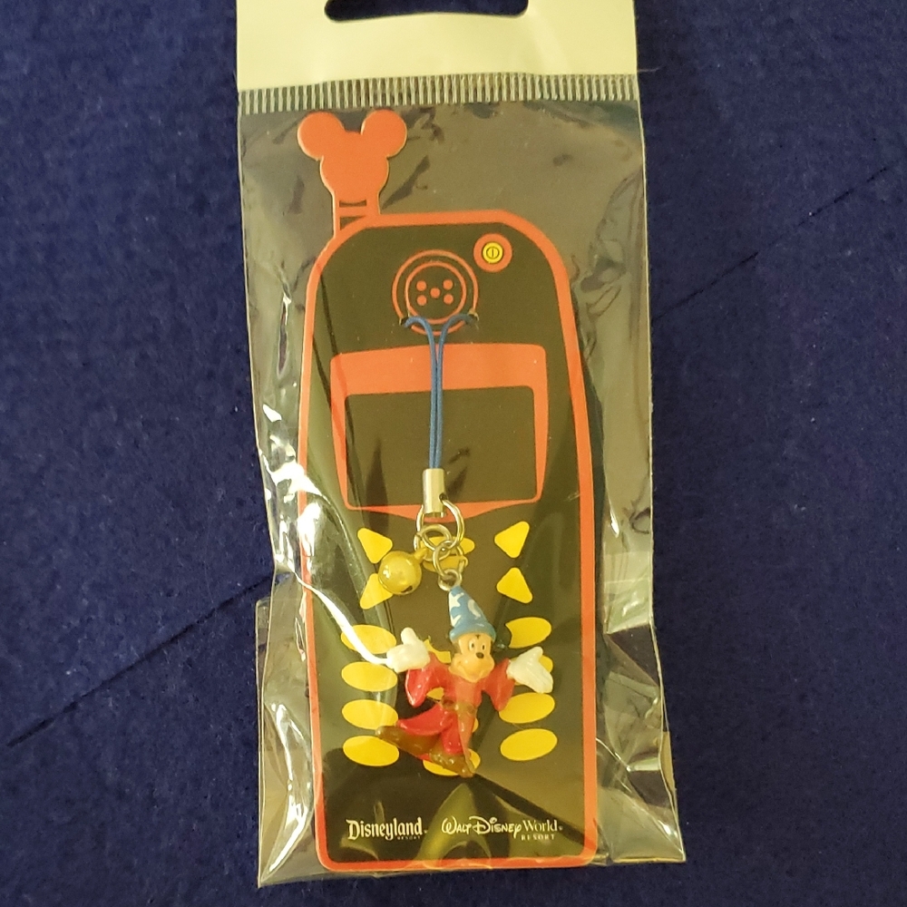 Disney Sorcerer Mickey Phone Charm - Red and Blue